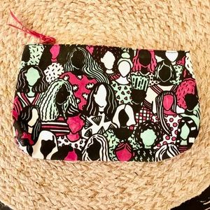 💚💗 Ipsy Pink/Green Outlined Women Makeup Bag
